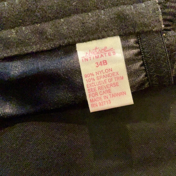 Nature Intimates Black Corset Top sz 34/B - Picture 4 of 4